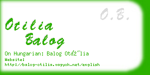 otilia balog business card